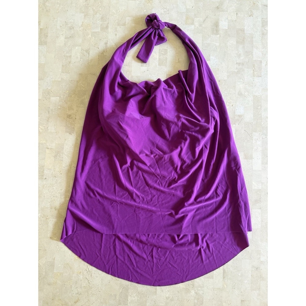 NWT Magicsuit Sophie Tankini Top Purple Color Hibiscus Pink Halter Sz 8 $134